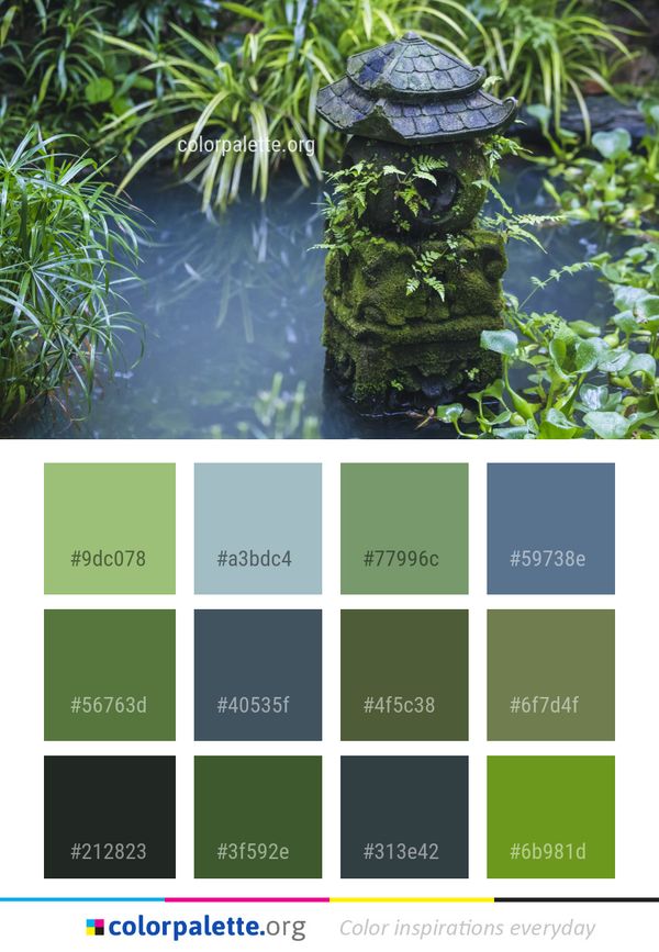 Water Green Reflection Color Palette