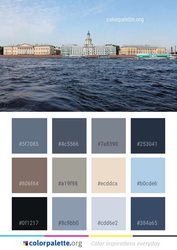 Waterway Water Body Of Color Palette