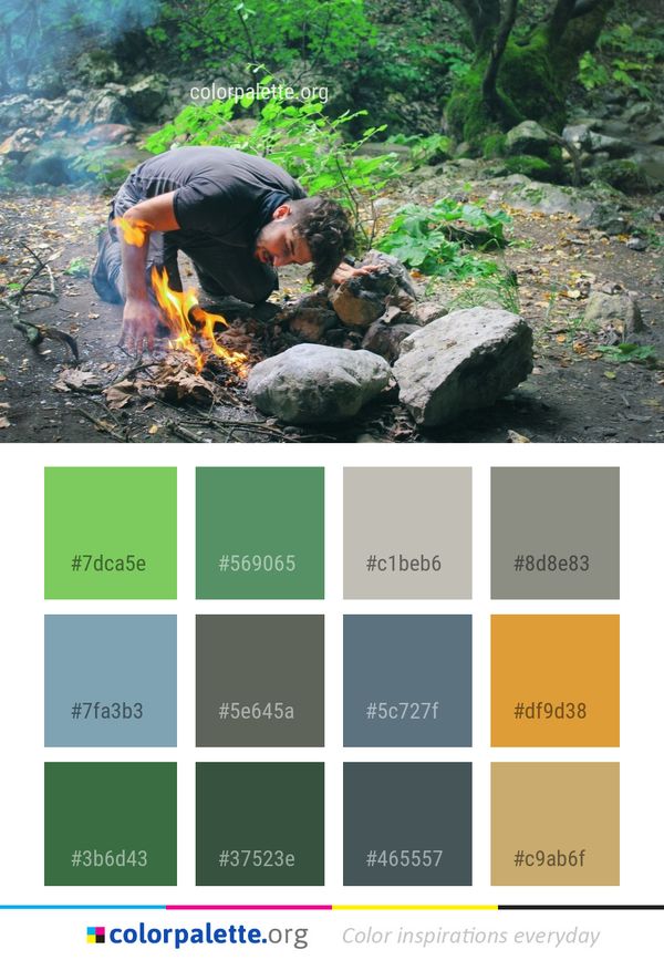 Wilderness Geological Phenomenon Jungle Color Palette