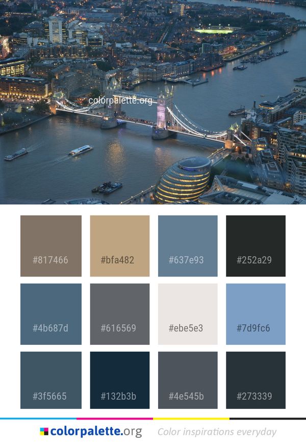 City Cityscape Aerial Photography Color Palette