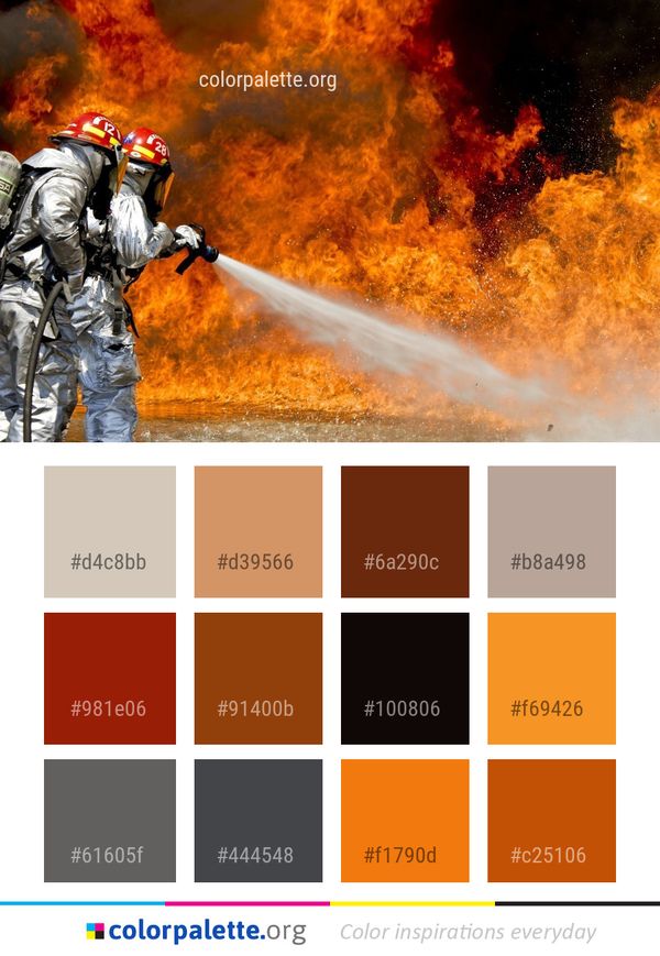 Fire Wildfire Geological Phenomenon Color Palette