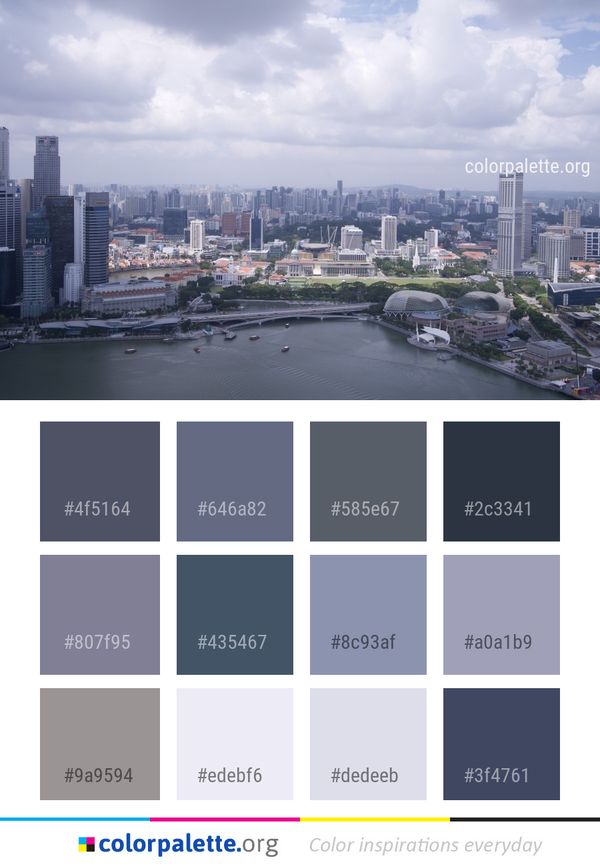 Metropolitan Area City Skyline Color Palette