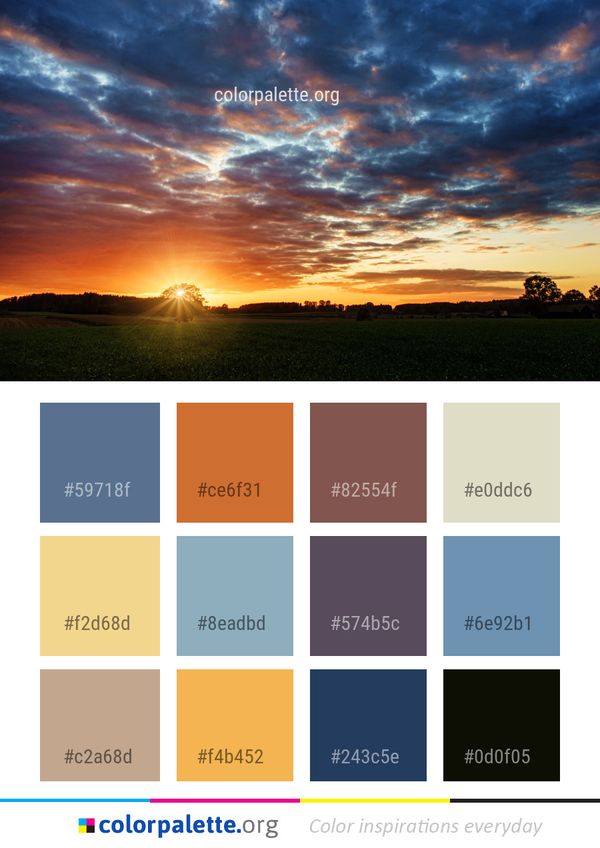 Sky Afterglow Field Color Palette