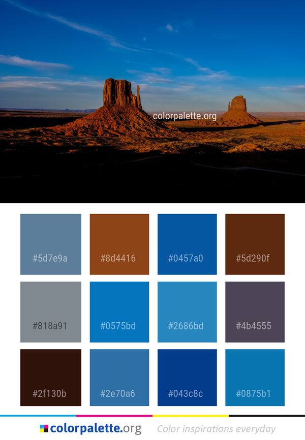 Sky Badlands Butte Color Palette
