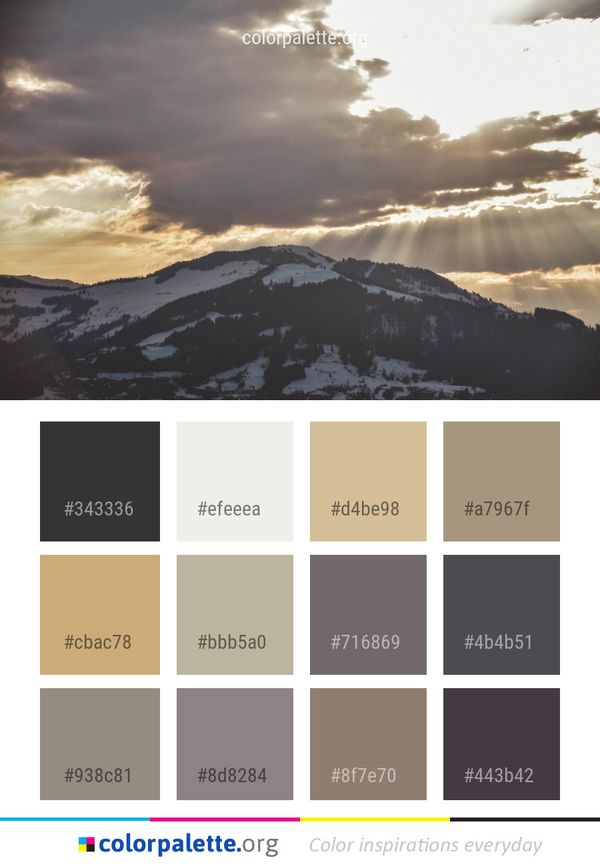 Sky Cloud Mountainous Landforms Color Palette