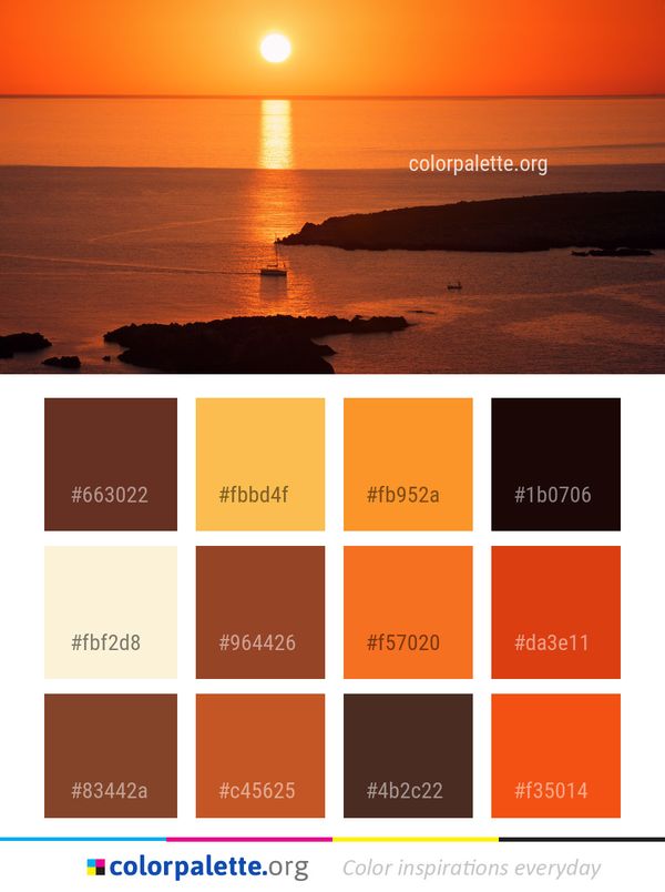 Sunset Horizon Sea Color Palette