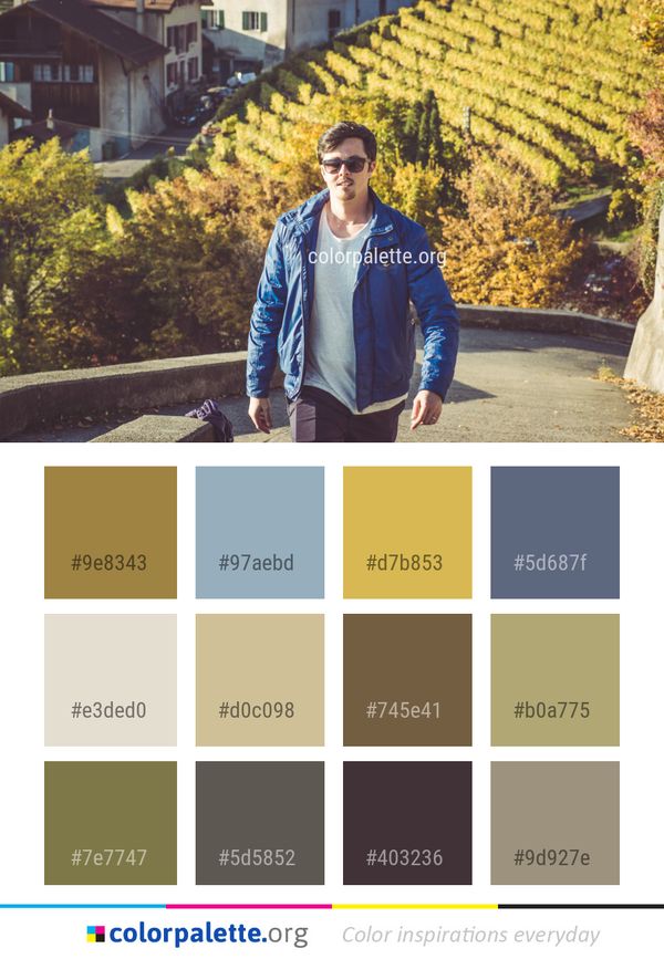 Blue Photograph Yellow Color Palette