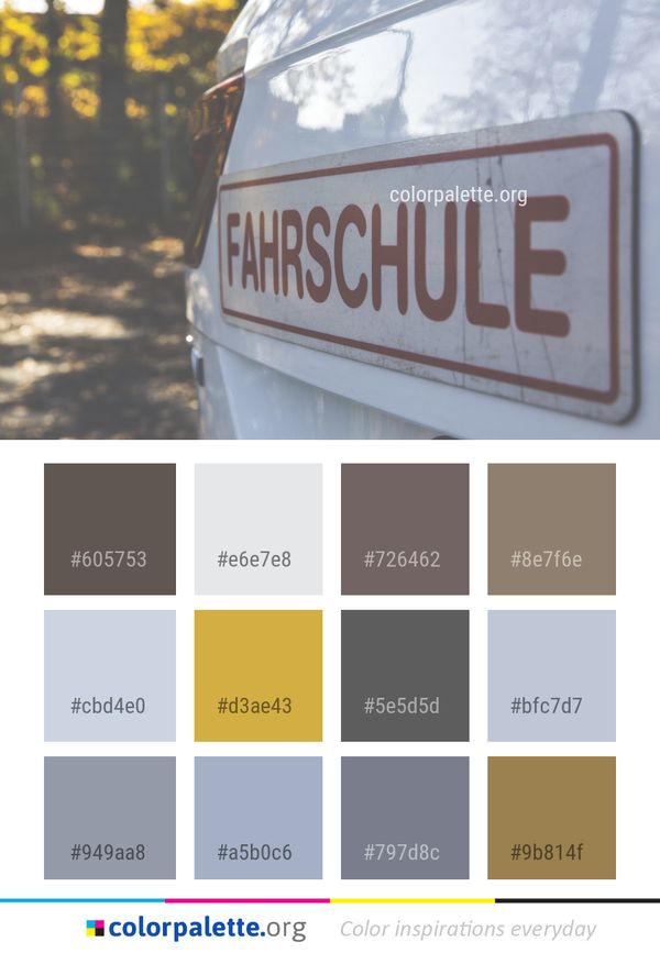Car Motor Vehicle Color Palette