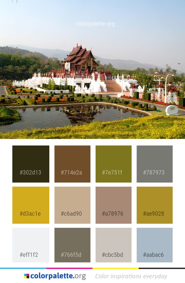 Chinese Architecture Tourist Attraction Temple Color Palette