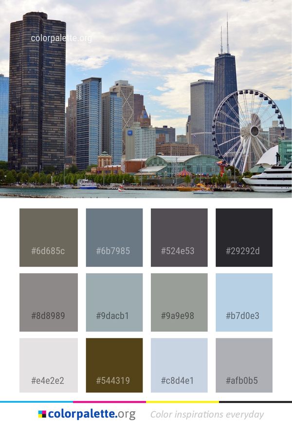 Metropolitan Area City Skyscraper Color Palette