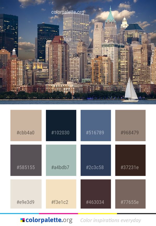 Metropolitan Area Cityscape Skyline Color Palette