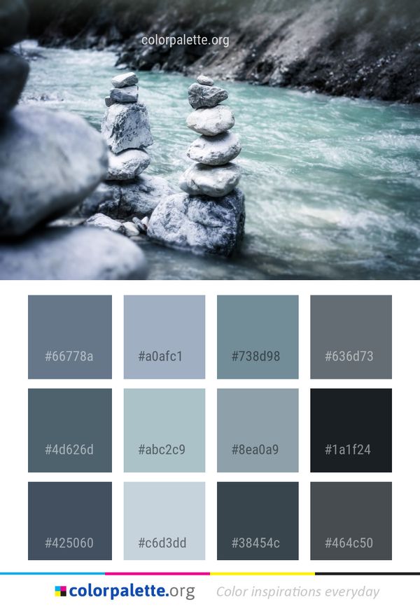 Water Body Of River Color Palette