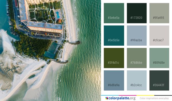 Water Resources Aerial Photography Color Palette