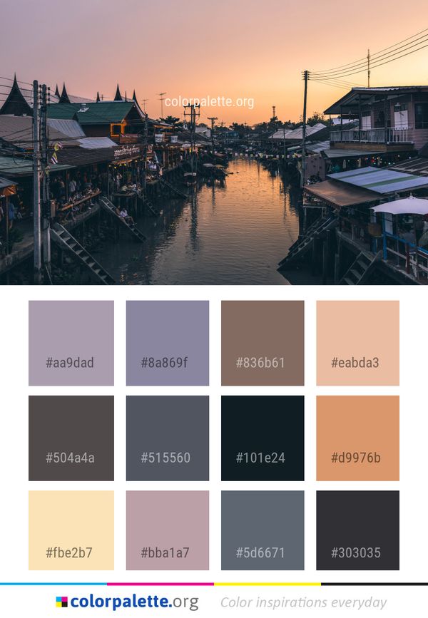 Waterway Reflection Body Of Water Color Palette