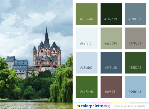 Waterway Sky Ch??teau Color Palette