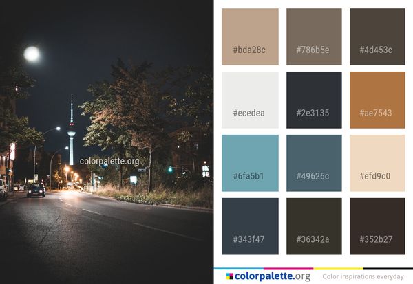 Night Street Light Sky Color Palette