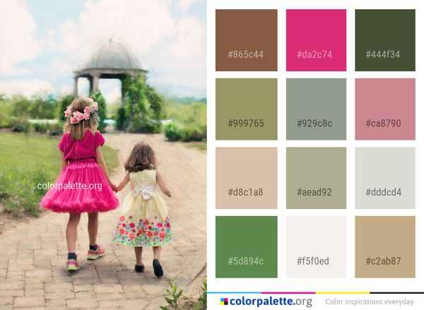 Pink Flower Girl Color Palette