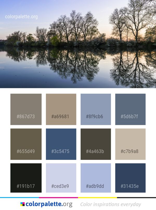 Reflection Water Waterway Color Palette