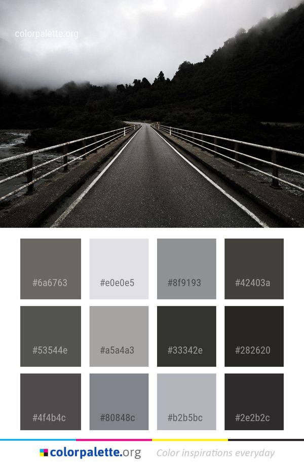 Road Sky Highway Color Palette