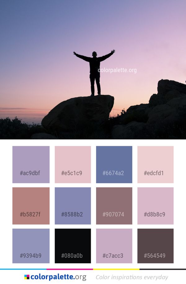 Sky Silhouette Sunrise Color Palette