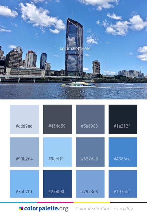 Skyscraper Skyline Metropolitan Area Color Palette