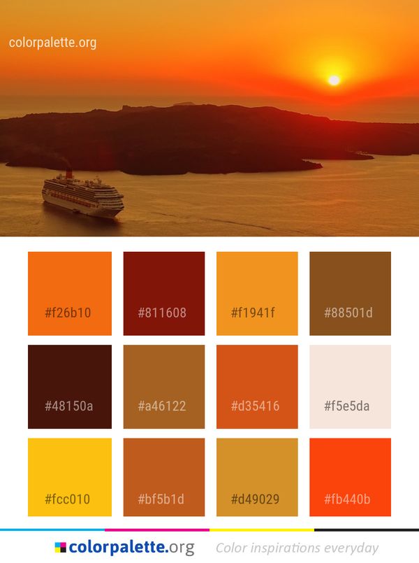 Sunset Horizon Sky Color Palette