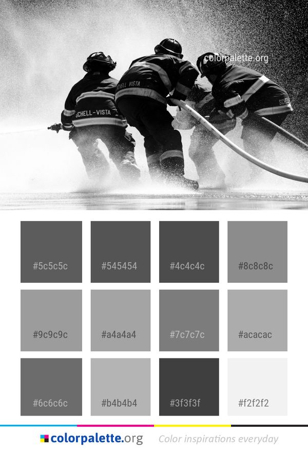 Black And White Photography Water Color Palette