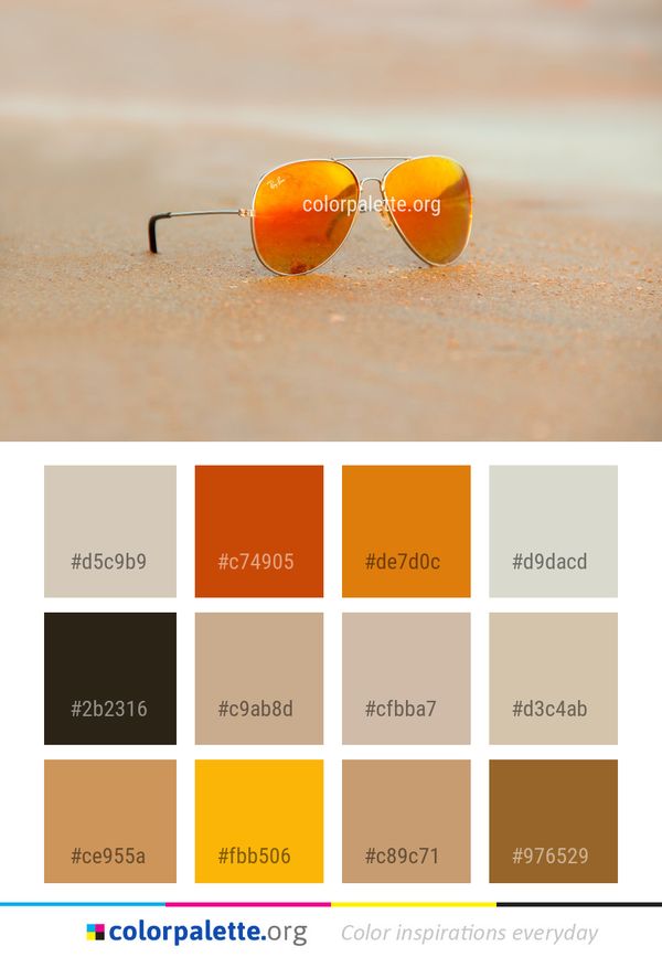 Eyewear Yellow Sunglasses Color Palette