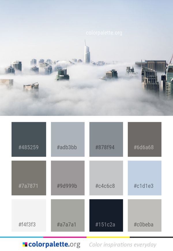 Fog Daytime Sky Color Palette