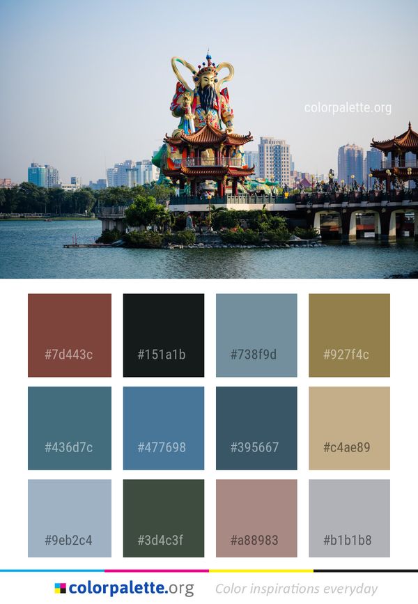 Landmark Tourist Attraction Amusement Park Color Palette