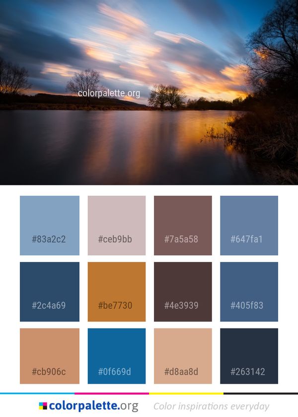 Reflection Sky Water Color Palette