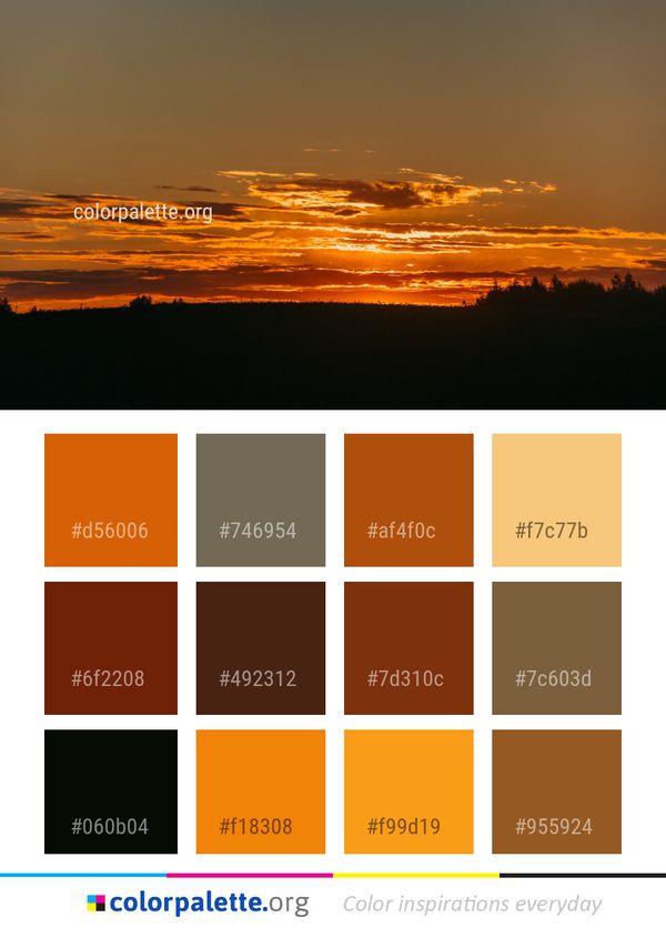 Sky Afterglow Sunset Color Palette