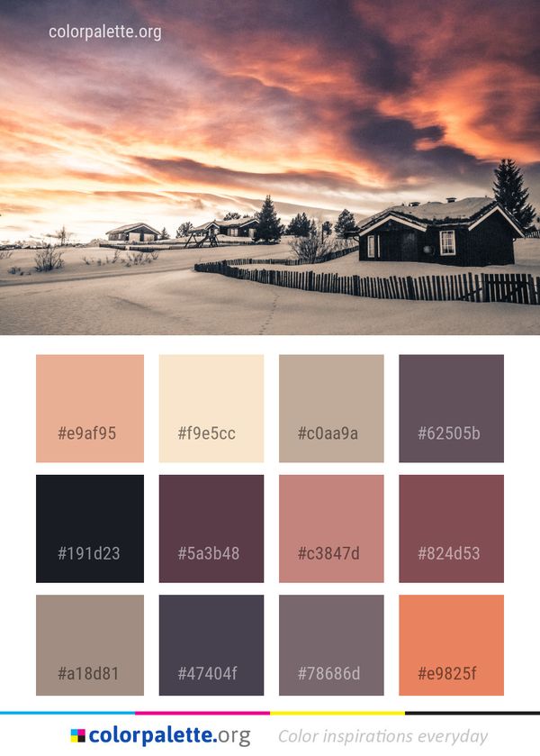 Sky Cloud Sunrise Color Palette