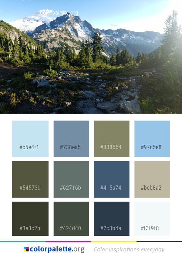 Wilderness Mountainous Landforms Nature Color Palette
