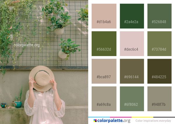 Green Plant Flower Color Palette