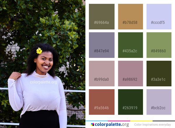 Hair Woman White Color Palette
