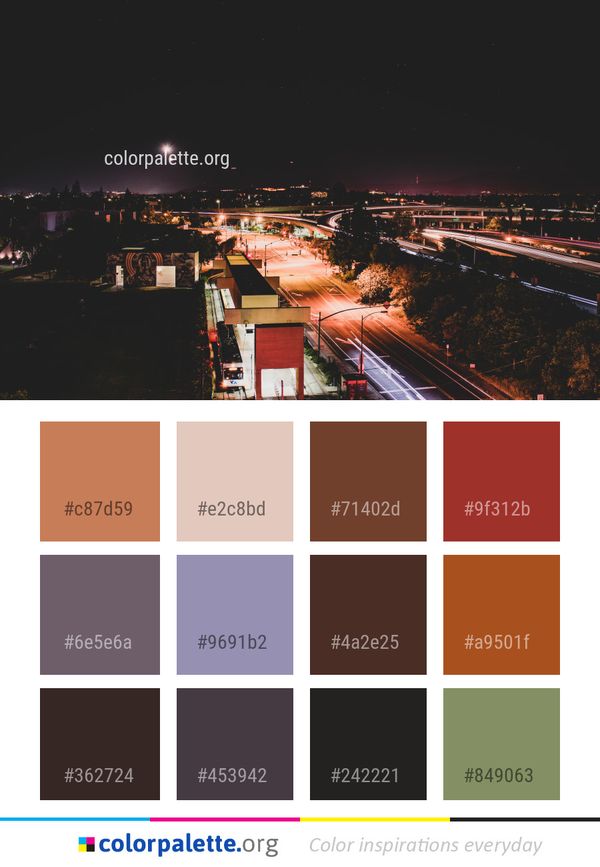 Night City Urban Area Color Palette