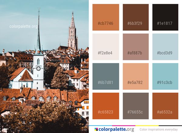 Sky Landmark City Color Palette