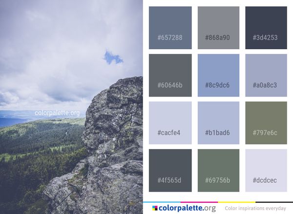 Sky Mountainous Landforms Cloud Color Palette
