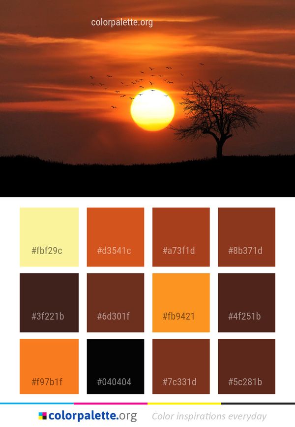 Sky Sun Sunset Color Palette