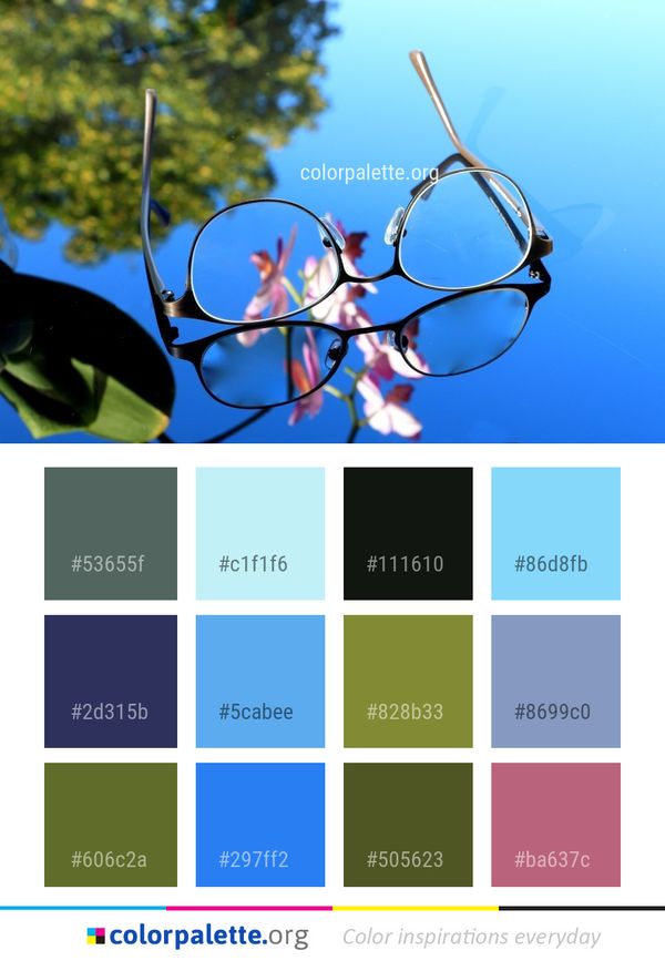 Blue Sky Glasses Color Palette