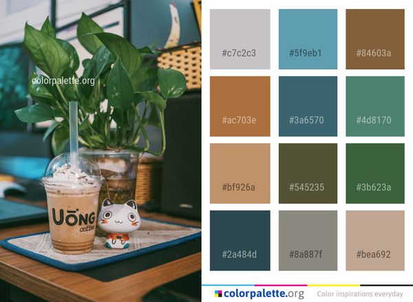Flowerpot Drink Plant Color Palette