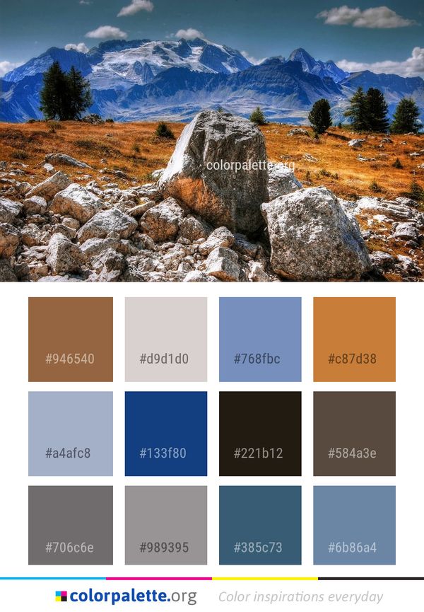 Mountainous Landforms Mountain Nature Color Palette