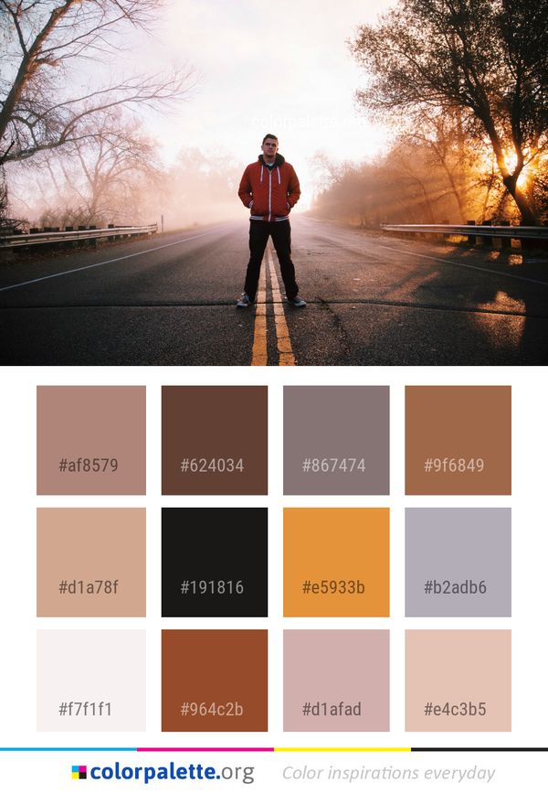 Road Photograph Sky Color Palette
