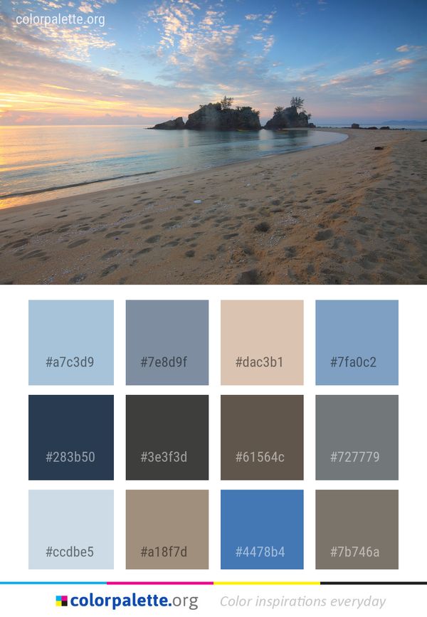 Sea Sky Body Of Water Color Palette