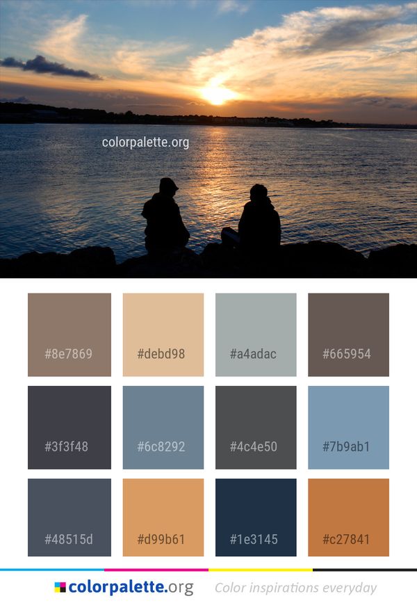 Sky Sunset Water Color Palette