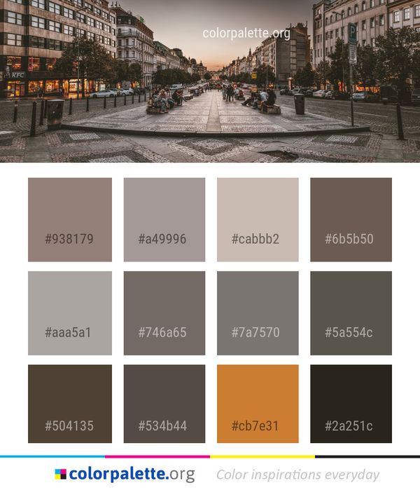 Town City Urban Area Color Palette