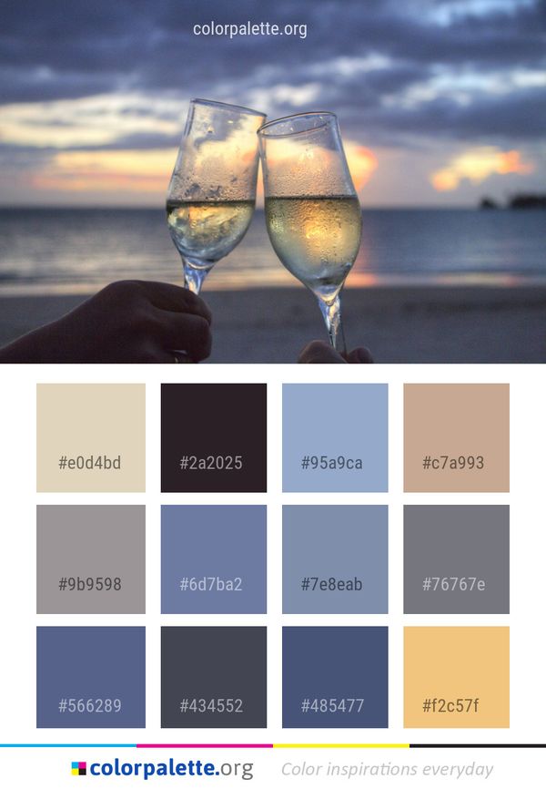 Water Reflection Drink Color Palette