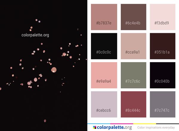 Black Fireworks Sky Color Palette
