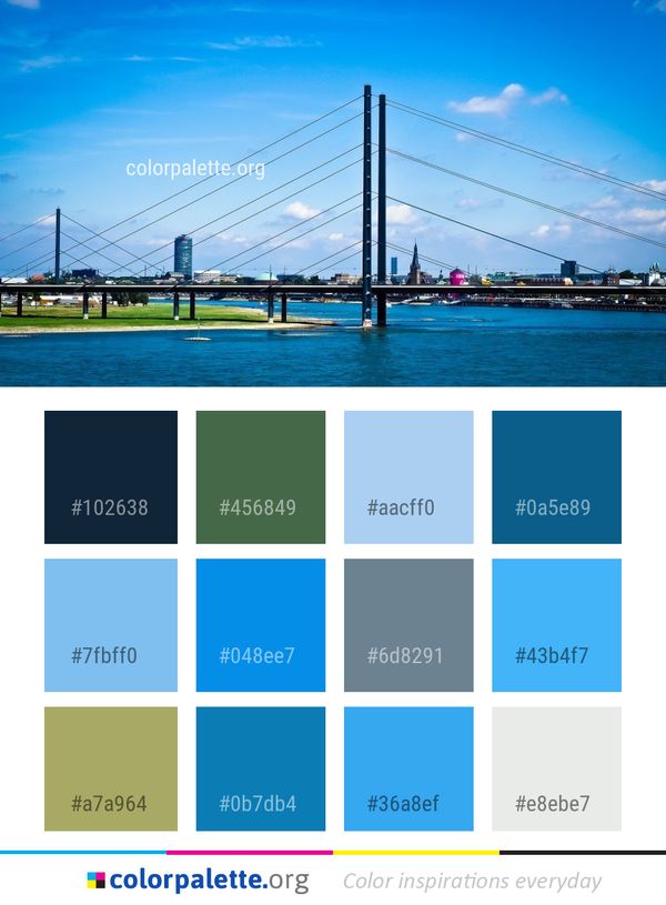Bridge Cable Stayed Sky Color Palette